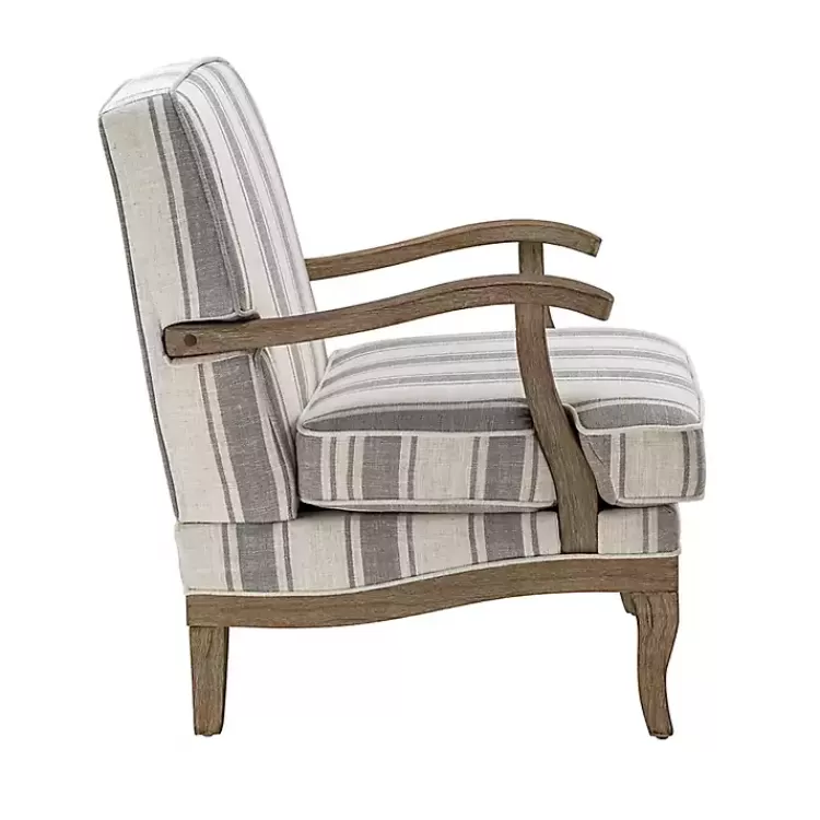 farmhouse_gray__ivory_striped_armchair_2.webp Farmhouse Gray & Ivory Striped Armchair>Kirklands Home Store