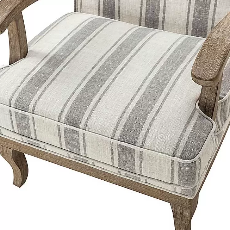 farmhouse_gray__ivory_striped_armchair_5.webp Farmhouse Gray & Ivory Striped Armchair>Kirklands Home Store