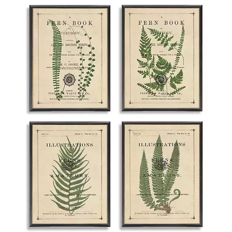 Fern Illustrations Framed Art Prints, Set of 4>Kirklands Home Discount