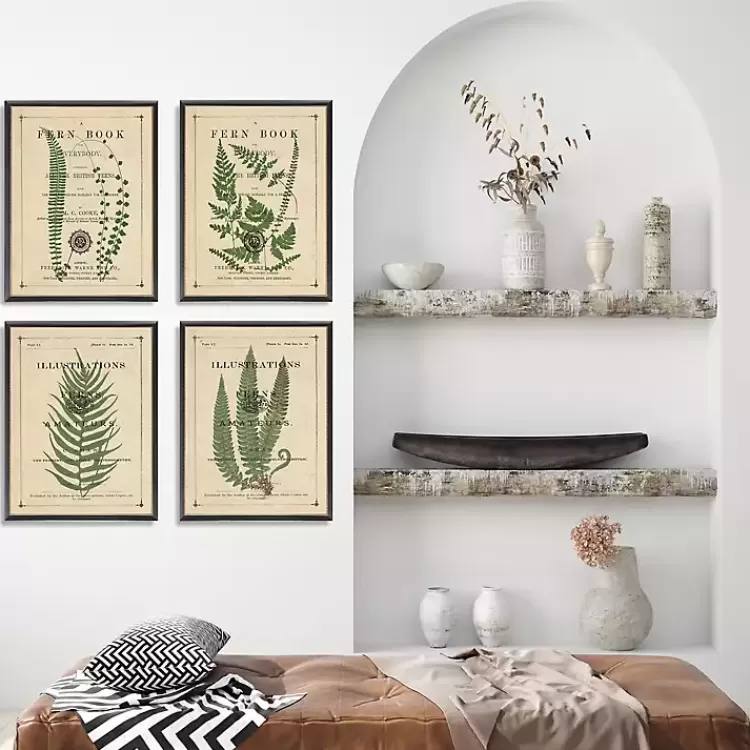 Fern Illustrations Framed Art Prints, Set of 4>Kirklands Home Discount