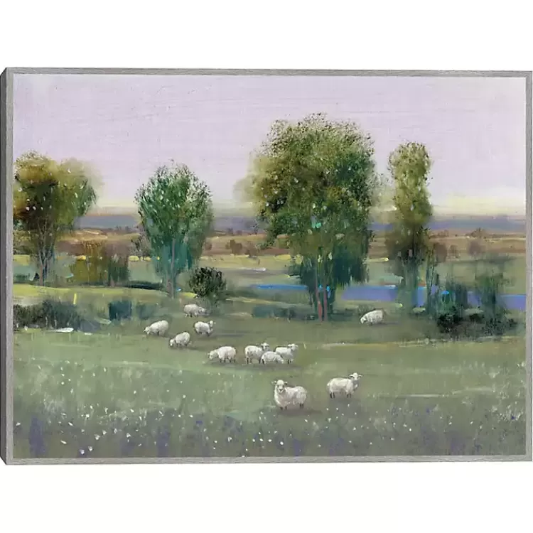 Field of Sheep Framed Canvas Art Print>Kirklands Home Discount