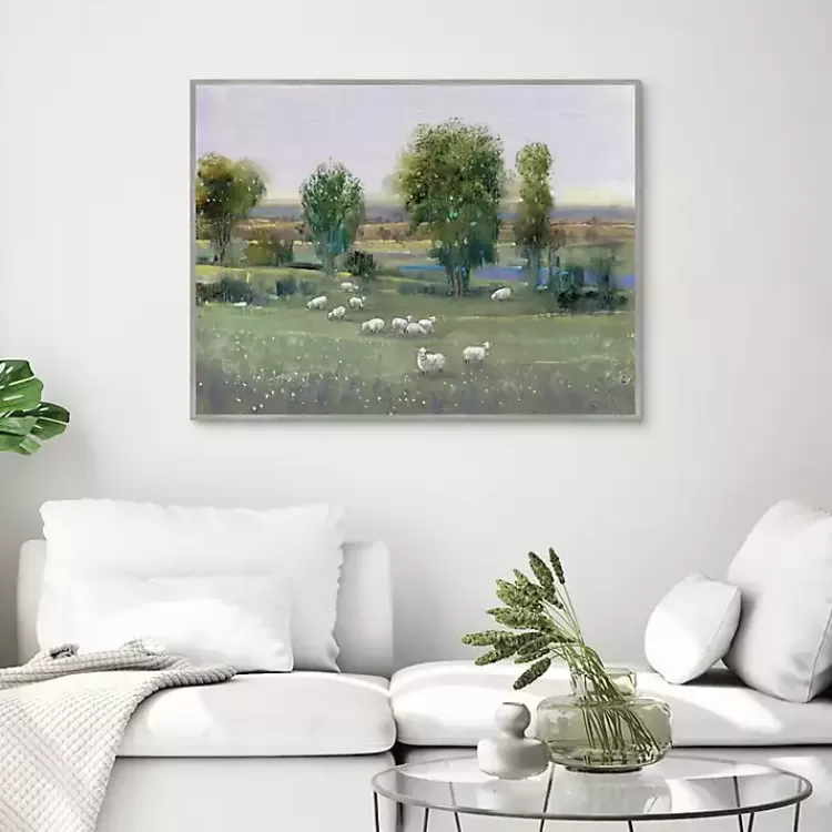 Field of Sheep Framed Canvas Art Print>Kirklands Home Discount