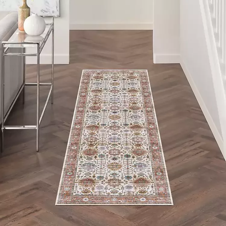 Fiona Vintage Bordered Runner, 2x7>Kirklands Home Sale