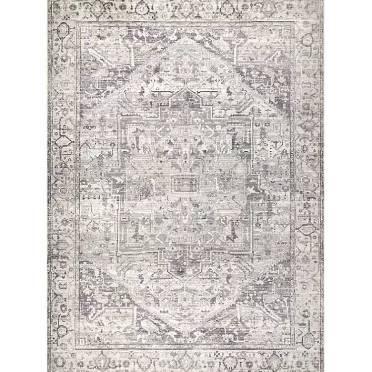 Flo Vintage Medallion Washable Area Rug, 5x8>Kirklands Home Clearance