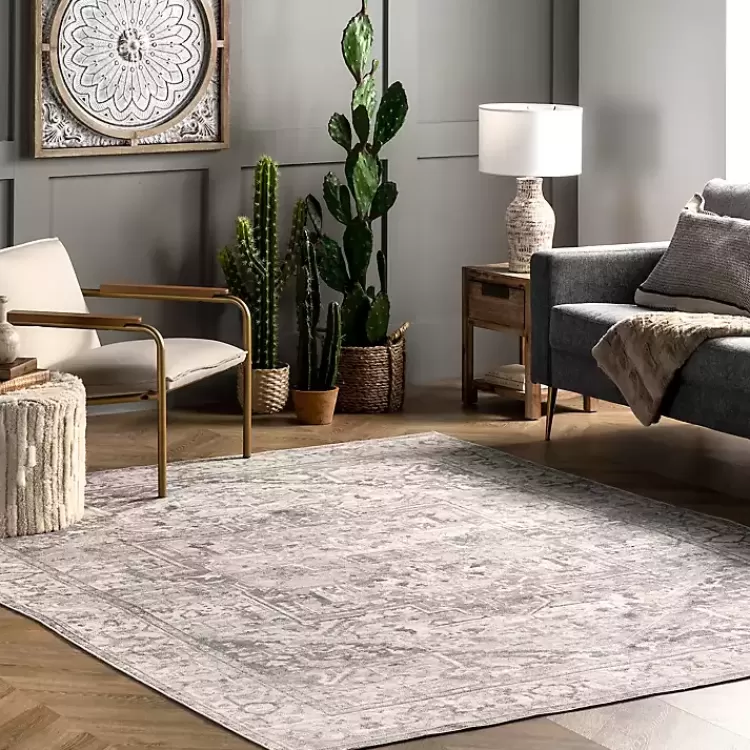 Flo Vintage Medallion Washable Area Rug, 5x8>Kirklands Home Clearance