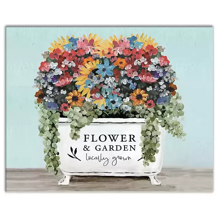 Floral Bathtub Canvas Art Print>Kirklands Home Online