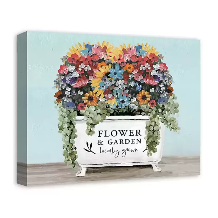 Floral Bathtub Canvas Art Print>Kirklands Home Online