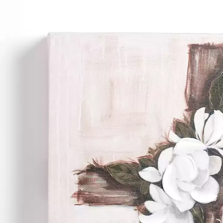 Floral Cross Canvas Art Print>Kirklands Home Store