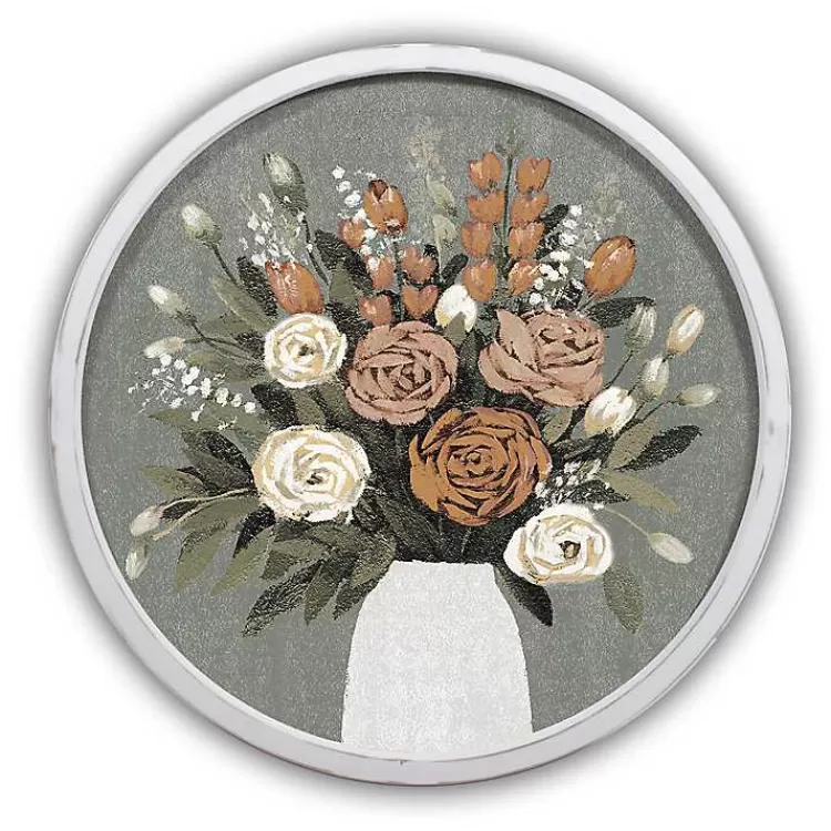 Floral Spice Bouquet Round Framed Print>Kirklands Home Shop