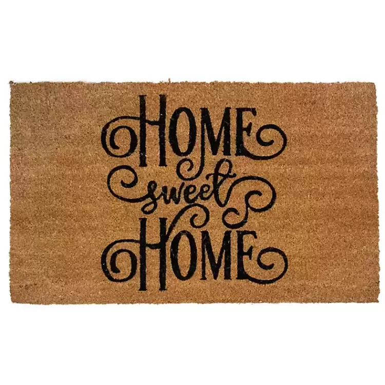 Flourish Script Home Sweet Home Coir Doormat>Kirklands Home Flash Sale