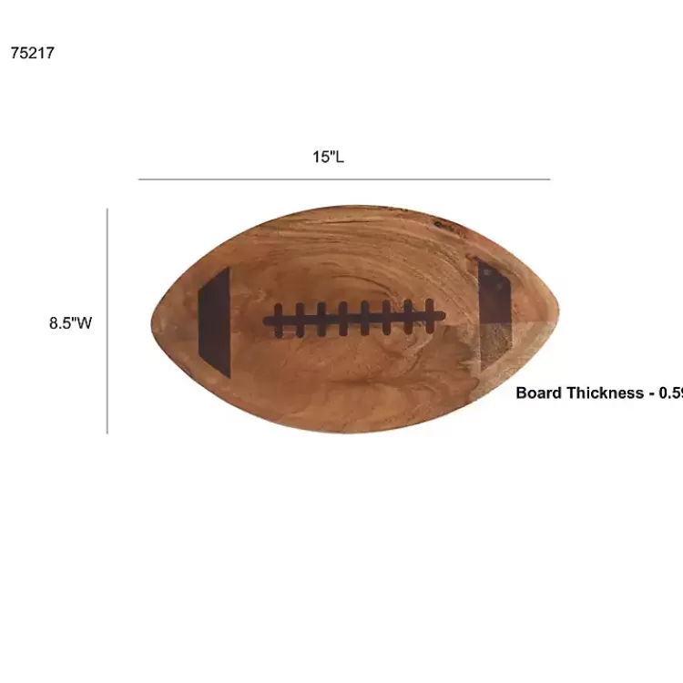 Football Shaped Acacia Wood Serving Board>Kirklands Home Clearance
