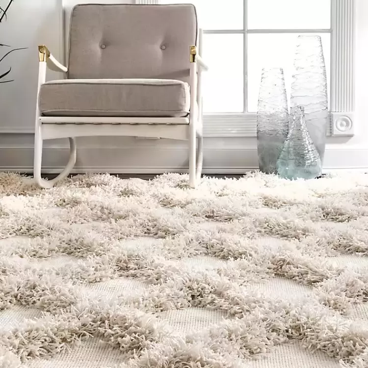 Francis Diamond Shaggy Area Rug, 6x9>Kirklands Home Store
