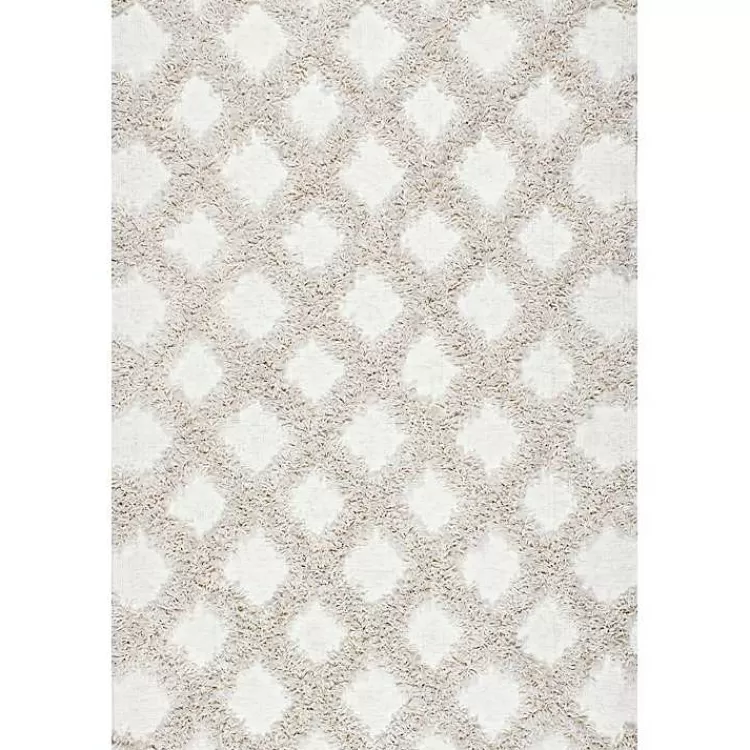 Francis Diamond Shaggy Area Rug, 6x9>Kirklands Home Store