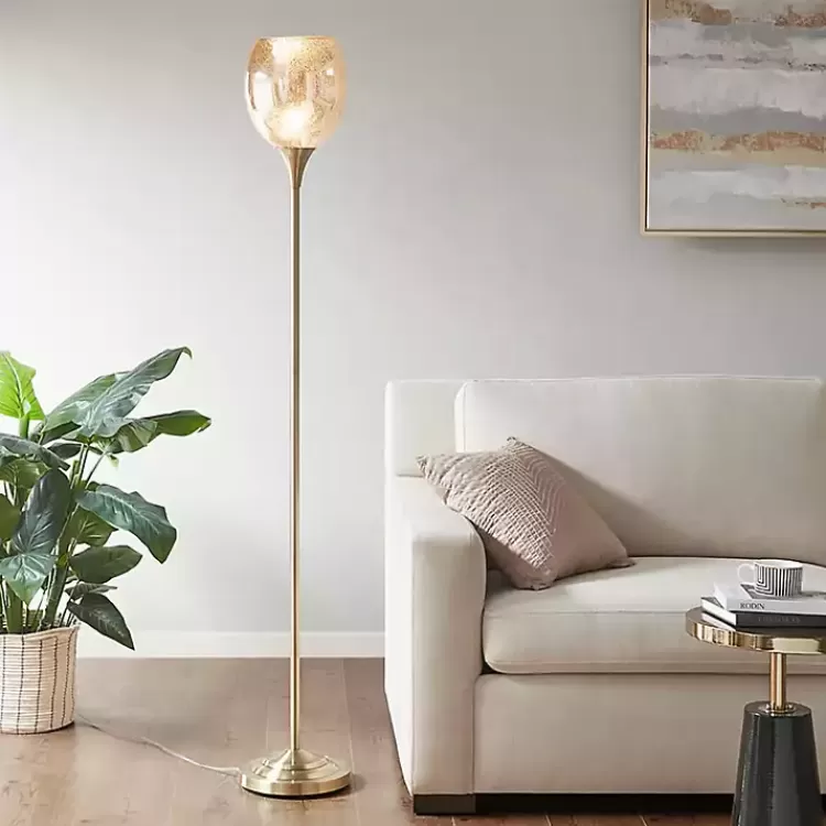 Frosted Starlight Golden Floor Lamp>Kirklands Home Best