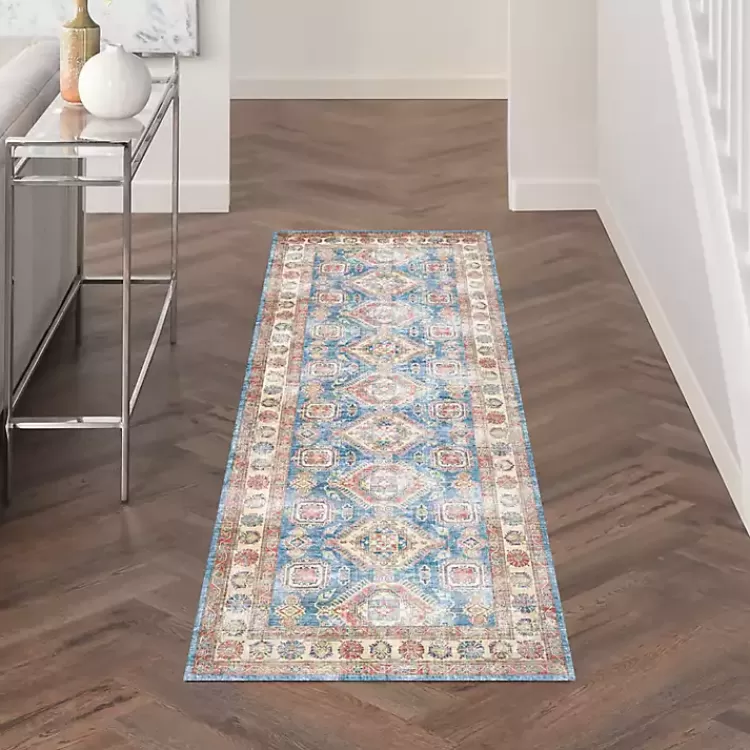 fulton_blue_vintage_medallion_runner_x_5.webp Fulton Vintage Medallion Runner, 2x7>Kirklands Home Clearance