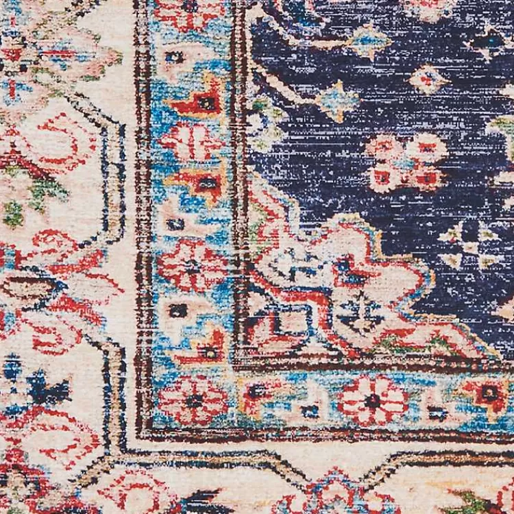 Fulton Navy Medallion Runner, 2x7>Kirklands Home Discount