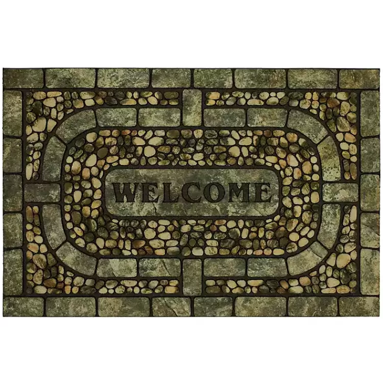 Garden Pebble Welcome Doormat>Kirklands Home Flash Sale