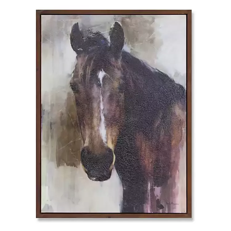 Gazing Horse Framed Cavnas Art Print>Kirklands Home Best