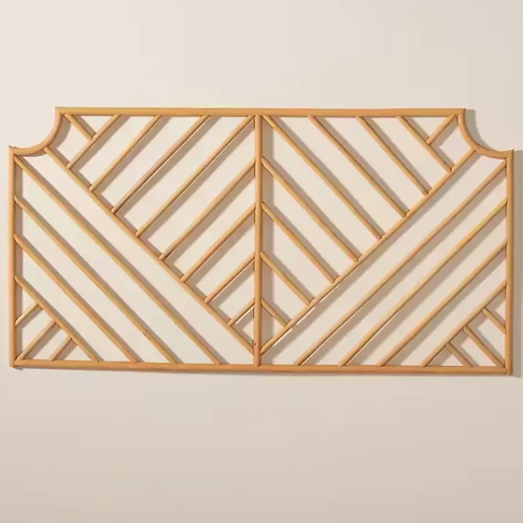 geometric_weave_rattan_queen_headboard_5.webp Geometric Weave Rat Queen Headboard>Kirklands Home Best Sale
