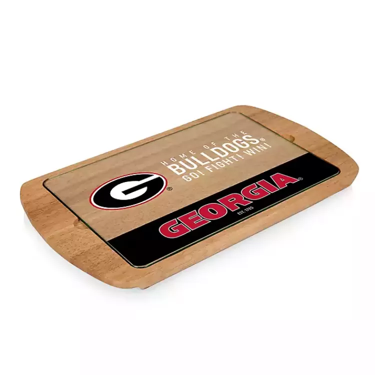 Georgia Bulldogs Wood and Glass Serving Board>Kirklands Home Hot