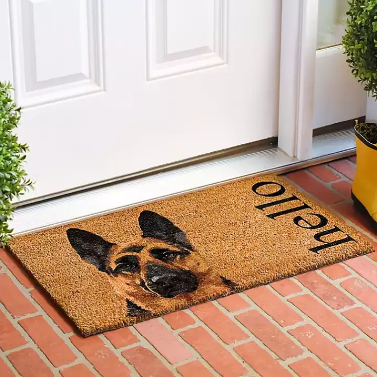 German Shepherd Hello Doormat>Kirklands Home Clearance