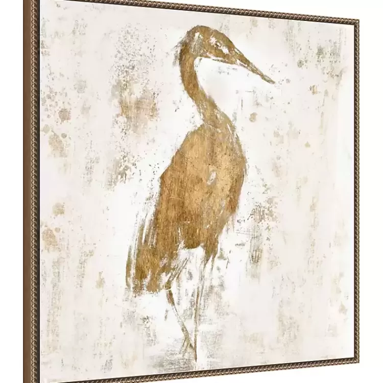 Gilded Heron I Canvas Art Print>Kirklands Home Cheap