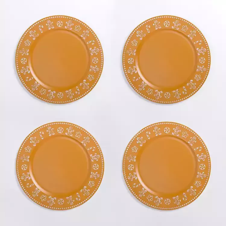Gingerbread Christmas Chargers, Set of 4>Kirklands Home Fashion