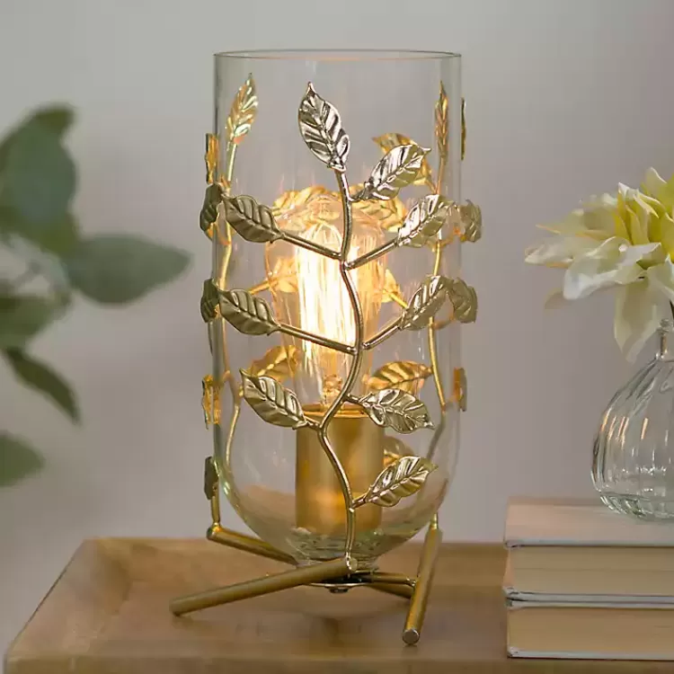 Glass Leaf Uplight>Kirklands Home Clearance