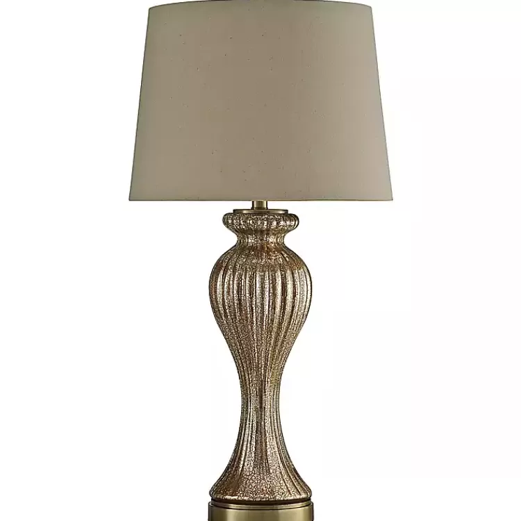 Glimmer Bronze Glass Table Lamp>Kirklands Home Discount