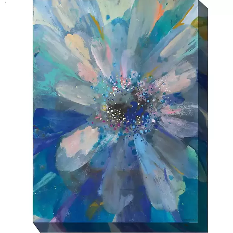 Glittery Flower Outdoor Canvas Art Print>Kirklands Home Best Sale
