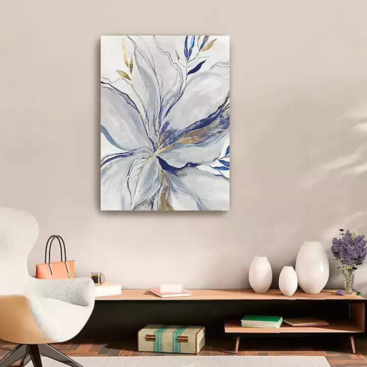 Gold Charcoal Bloom Canvas Art Print, 24x32 in.>Kirklands Home New