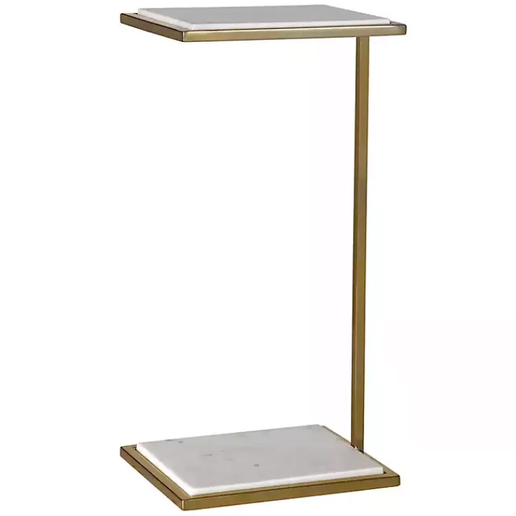 gold_elevated_marble_accent_table_2.webp Gold Elevated Marble Accent Table>Kirklands Home Online