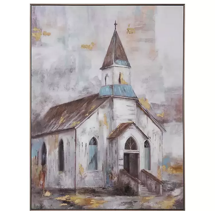 Gold Foil Steeple Framed Canvas Art Print>Kirklands Home Cheap