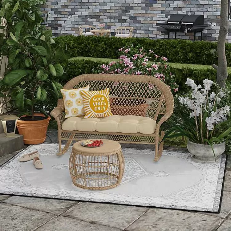 gold_good_vibes_only_sunny_outdoor_pillow_3.webp Gold Good Vibes Only Sunny Outdoor Pillow>Kirklands Home Best