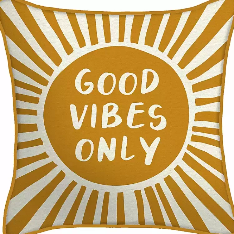 gold_good_vibes_only_sunny_outdoor_pillow_6.webp Gold Good Vibes Only Sunny Outdoor Pillow>Kirklands Home Best