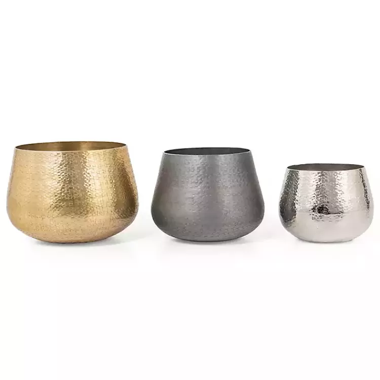 gold_hammered_metal_retta_planter_5.webp Hammered Metal Retta Planter>Kirklands Home Cheap