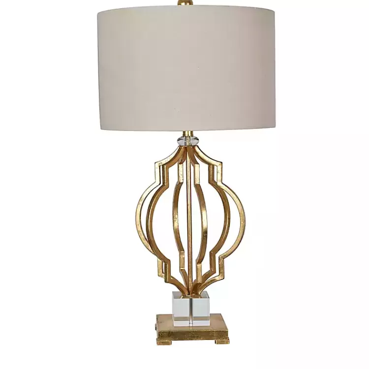 Gold Leaf Caged Table Lamp>Kirklands Home Flash Sale