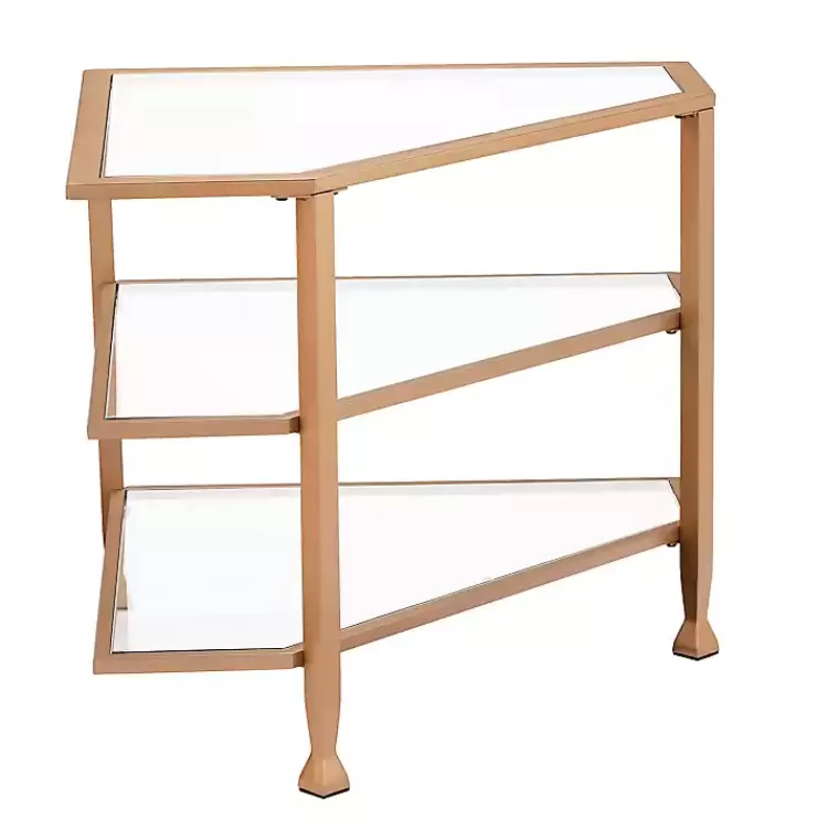 Metal and Glass Corner TV Stand>Kirklands Home Shop