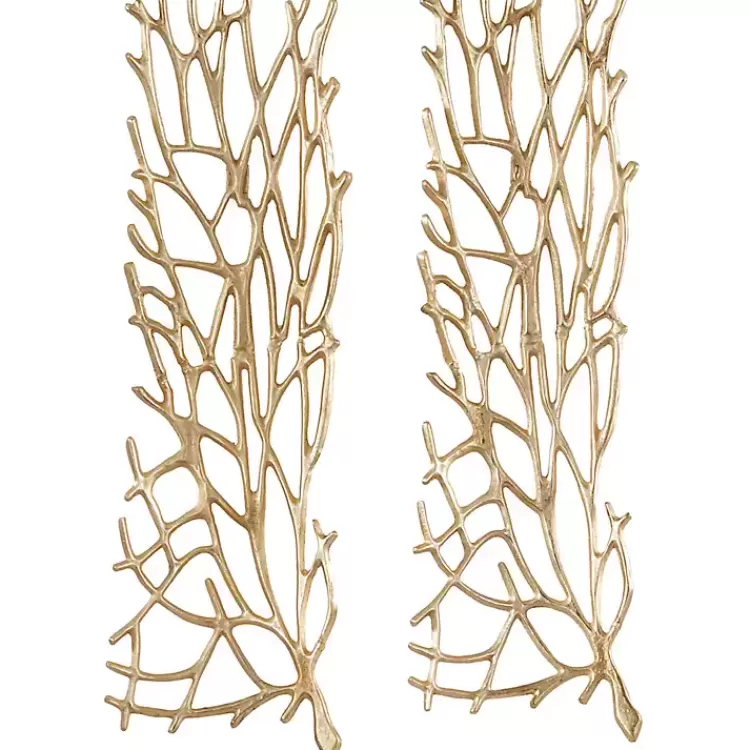 Metal Coral Panel Wall Plaques, Set of 2>Kirklands Home Discount