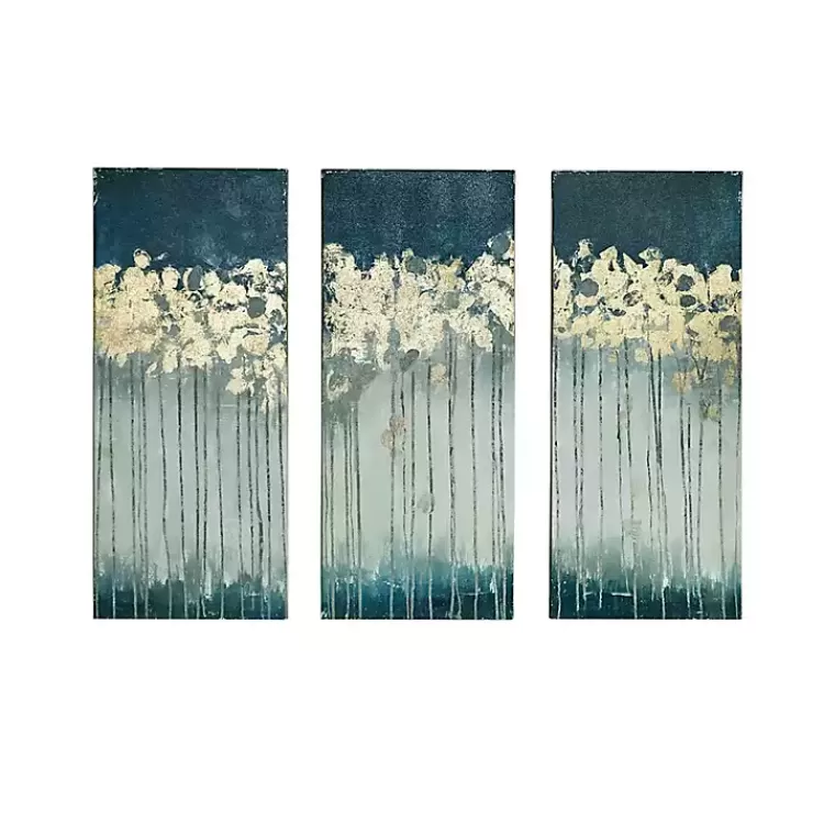 Gold Midnight Forest Canvas Art Prints, Set of 3>Kirklands Home Clearance