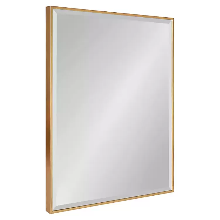 Gold Rhodes Rectangle Wall Mirror>Kirklands Home Clearance