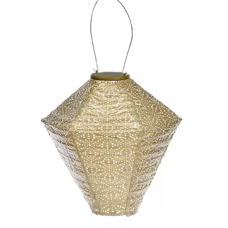 Sashiko Diamond Hanging LED Outdoor Lantern>Kirklands Home Store