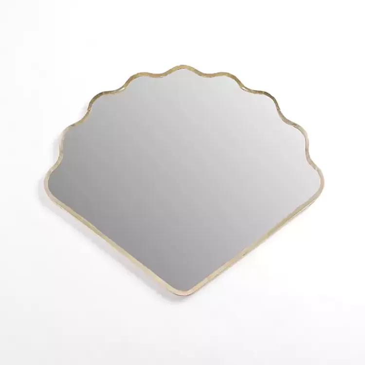 Gold Scalloped Seashell Wall Mirror>Kirklands Home Cheap