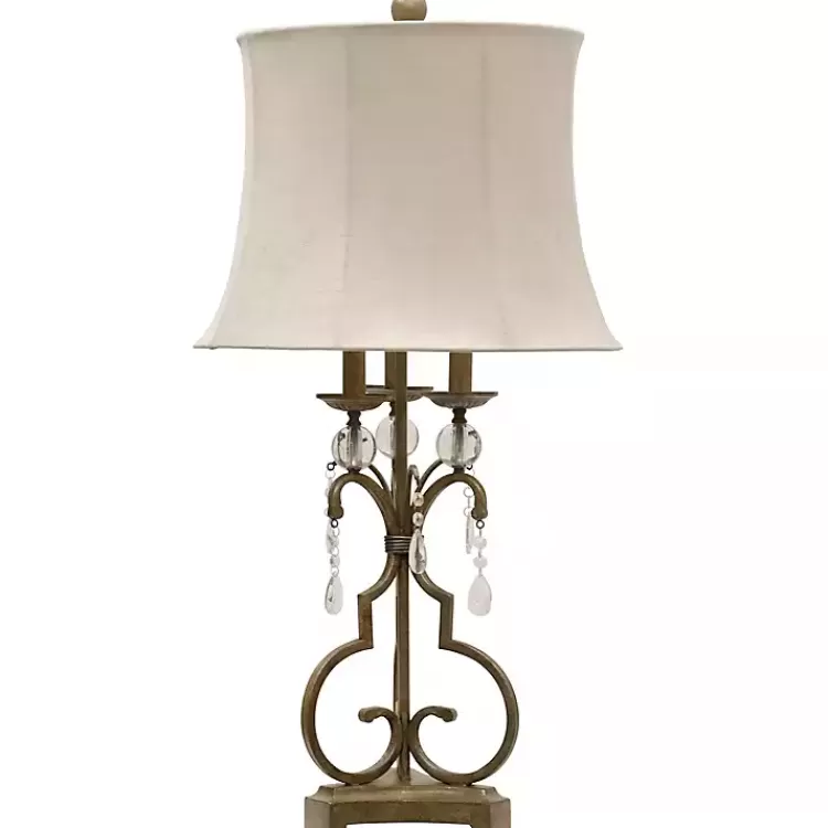 Gold Scrolled Candlestick Table Lamp>Kirklands Home Outlet