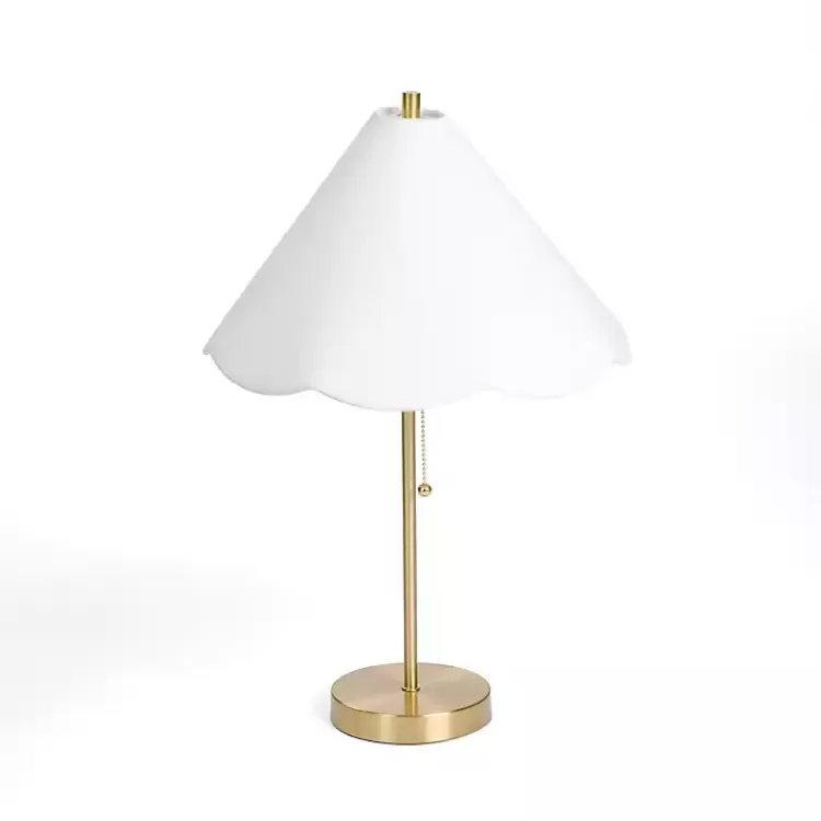 Gold Table Lamp with Scalloped Shade>Kirklands Home Best Sale