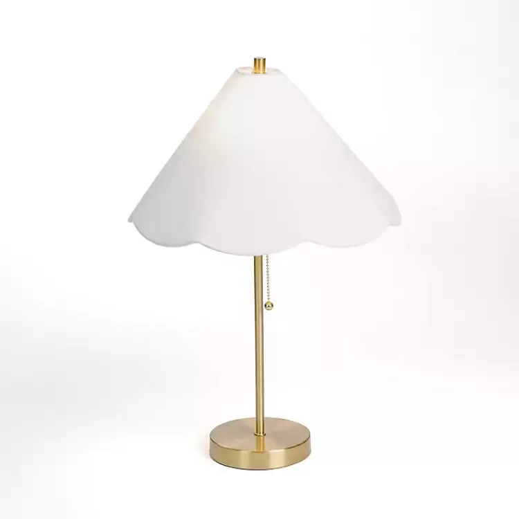 gold_table_lamp_with_white_scalloped_shade_2.webp Gold Table Lamp with Scalloped Shade>Kirklands Home Best Sale