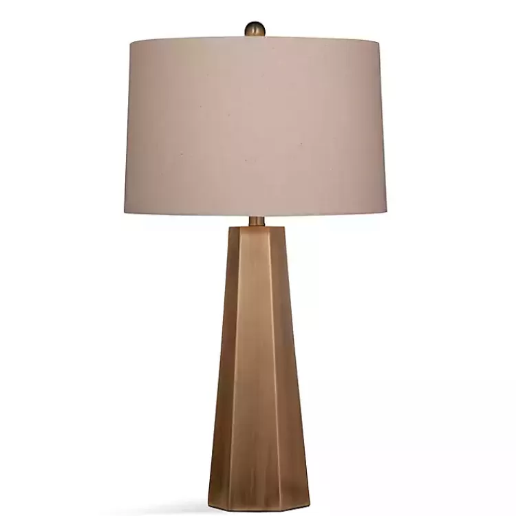 Gold Tapered Hexagon Table Lamp>Kirklands Home Clearance