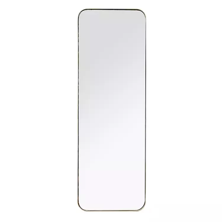 Gold Thin Iron Frame Curved Corner Mirror>Kirklands Home Sale