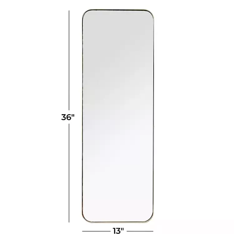 Gold Thin Iron Frame Curved Corner Mirror>Kirklands Home Sale