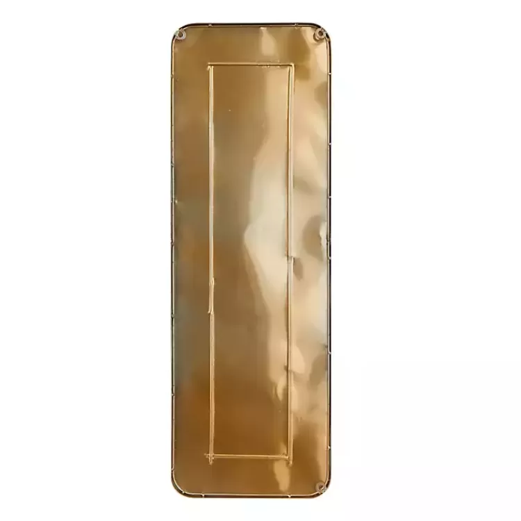 Gold Thin Iron Frame Curved Corner Mirror>Kirklands Home Sale